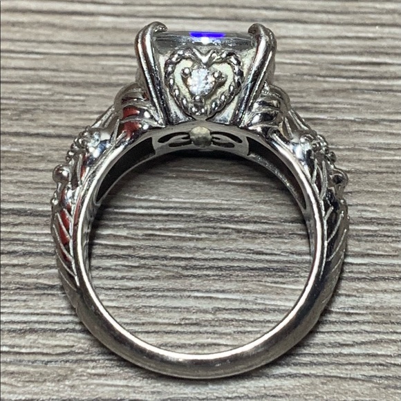 Judith Ripka Sterling Silver Asscher Cut Cubic Zirconia Ring, Size 5 - Picture 7 of 10